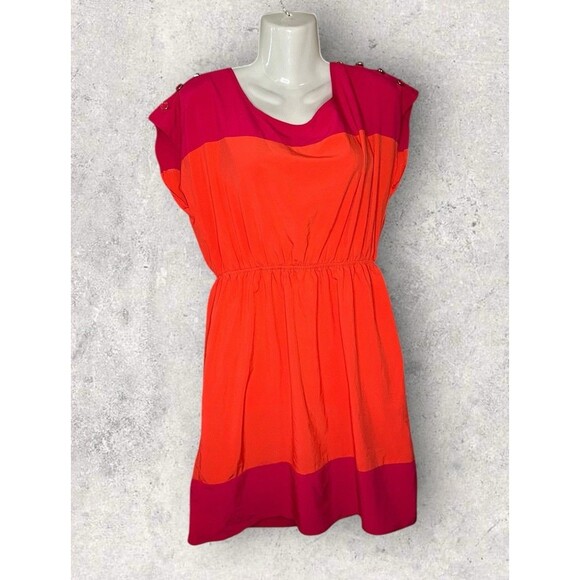 Soprano Women's Size Size M/L Firecracker Colorblock Knee Length Shift Dress - Picture 1 of 5